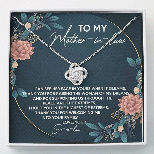 Mom Necklace, Mother in law Necklace, Mother Daughter Necklace Gift For Mother Of My Husband Mother Day Gift for Boyfriend's Mom, Mother In Law