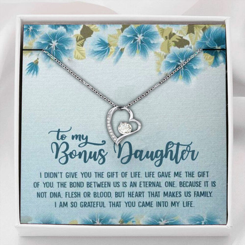 Daughter gift from mom dad Stepdaughter Necklace, Unbiological Daughter Gifts, Bonus Daughter Necklace