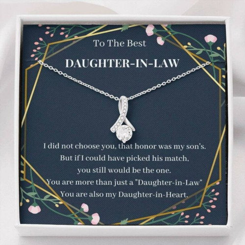 Daughter gift from mom dad Daughter-In-Law Necklace, To My Daughter-In-Law Necklace, Gift For Bonus Daughter Wedding Gift