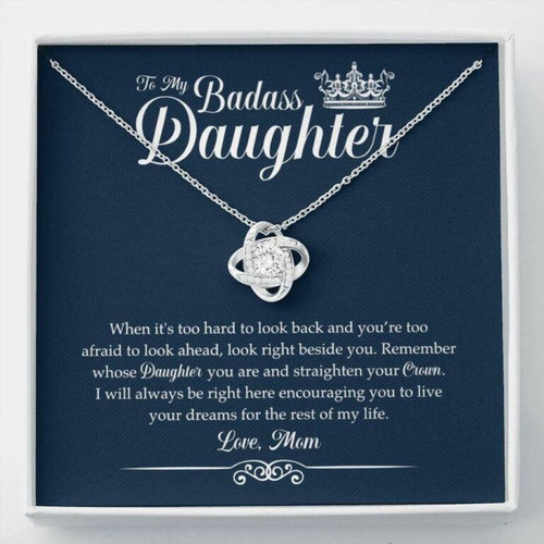 To My Badass Daughter Necklace Remember Whose Daughter You Are And Straighten Your Crown