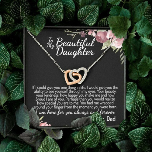 Daughter gift from mom dad Daughter Necklace, Daddy To Daughter Necklace, Daddy Daughter Gift, To My Daughter Love Dad Necklace