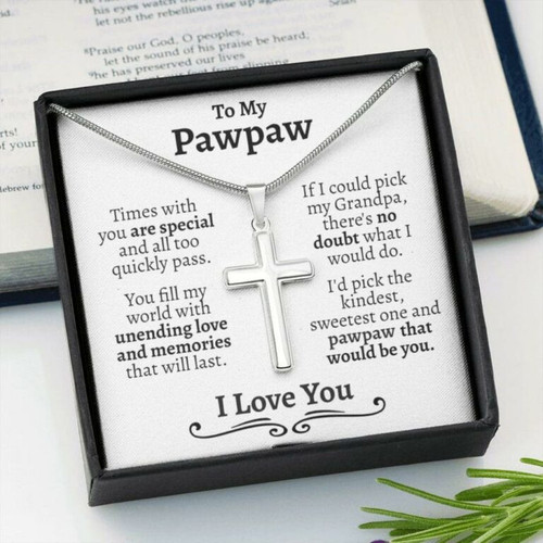 Grandfather Necklace, Pawpaw Necklace Gift, New Pawpaw Gift, To My Pawpaw, Pawpaw Soon To Be Grandpa gift necklace
