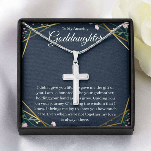 Goddaughter Necklace Gifts From Godmother, Baptism Gift, First Communion Necklace Gift For Girls