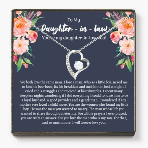Daughter Necklace, Daughter-In-Law Necklace, To My Daughter-In-Law Necklace Gift, Welcoming Daughter In Law Into Family Gift for Daughter-in-law