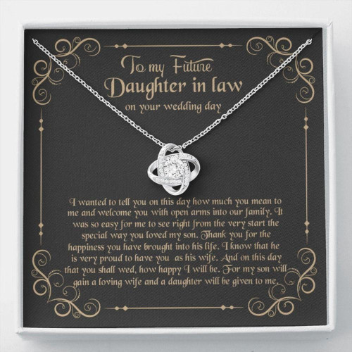 Daughter-in-law Necklace, To My Daughter-in-law, Gift For Daughter-in-law, To My Future Daughter-in-law Wedding Day Necklace Gift Gift for Daughter-in-law