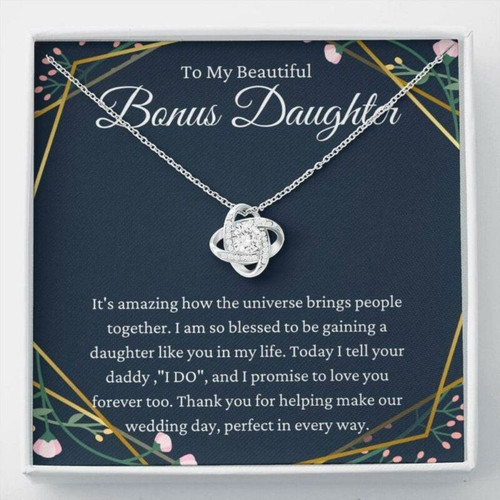 Stepdaughter Necklace, Daughter Of The Groom Gift Necklace, To Stepdaughter Bonus Daughter Gift On Wedding Day