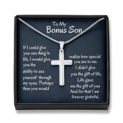 Stepson Necklace, Stepson Gift, Bonus Son Gift, Son Birthday gift ideas For Stepson Son In Law
