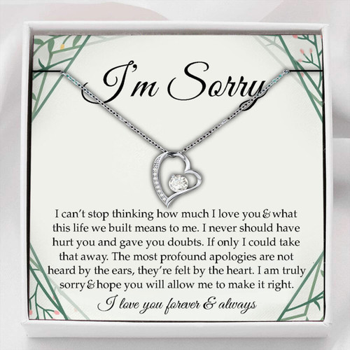 Girlfriend Necklace, Wife Necklace gift, Im Sorry Necklace Apology Gift