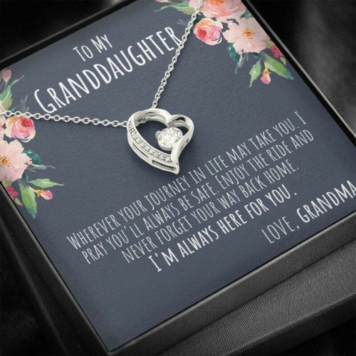 Granddaughter Graduation Gift, Love You To The Moon, Gifts From Grandma Grandpa Necklace