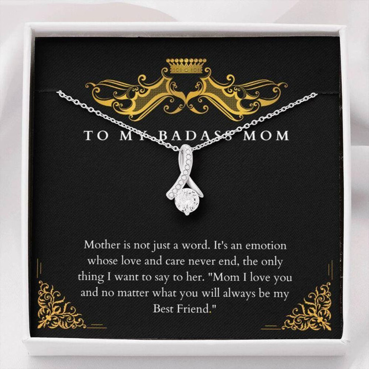 Mom Necklace, To My Badass Mom Necklace, Gift For Mom Birthday Christmas
