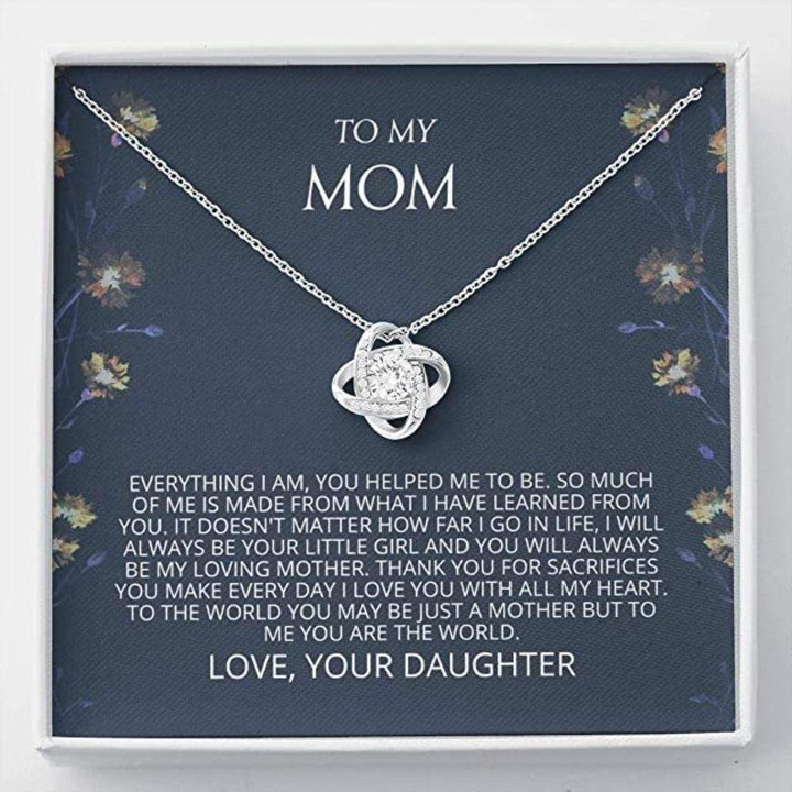 Mom Necklace Gift  You Are The World Necklace, Mother Daughter Necklace
