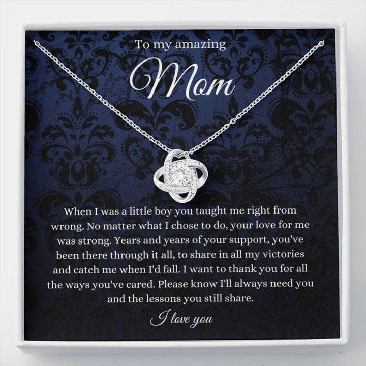 Mom Necklace, To My Beautiful Mom Necklace, Mother's Day Gift For Mom From Son, Thank You Mom