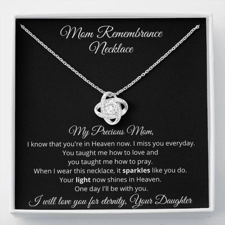 Mom Remembrance Necklace ' Remembering Your Mom In Heaven On Mother's Day