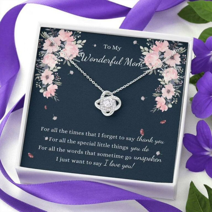 Mom Necklace, To My Wonderful Mom Necklace Gift, Necklace For Mom, Birthday Gift To Mother