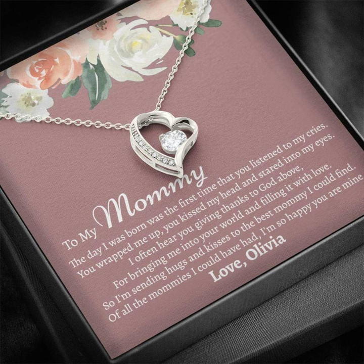 Mom Necklace, Personalized Mom Gift From Baby, Gift From Baby To Mom, Non Baby Gift For New Parents, Baby To Mom Gift