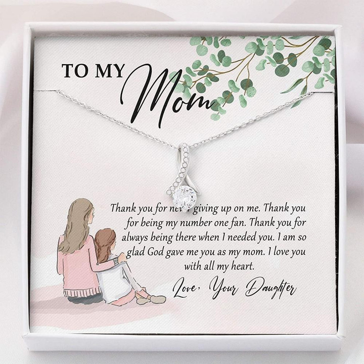 Mom Necklace, To My Mom Necklace Thanks Mom Gift From Daughter Mothers Day