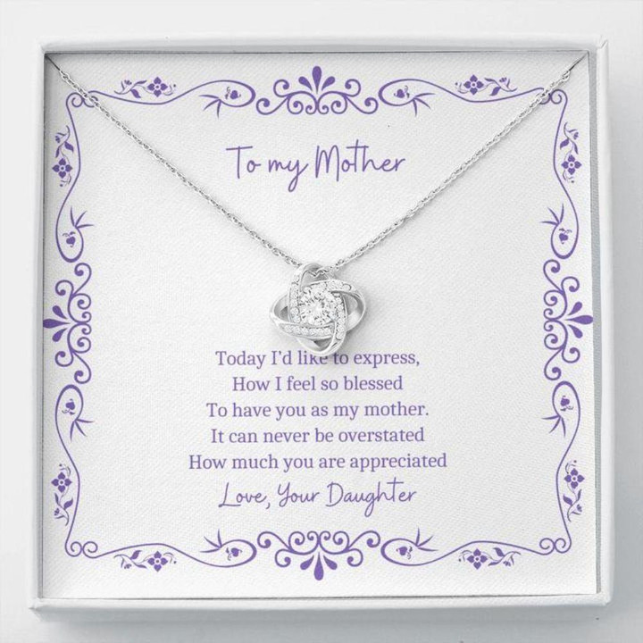 Mom Necklace  Necklace For Mom  Gift Necklace Message Card  To Mom From Daughter Purple Border Necklace gift for mom, mother day gift