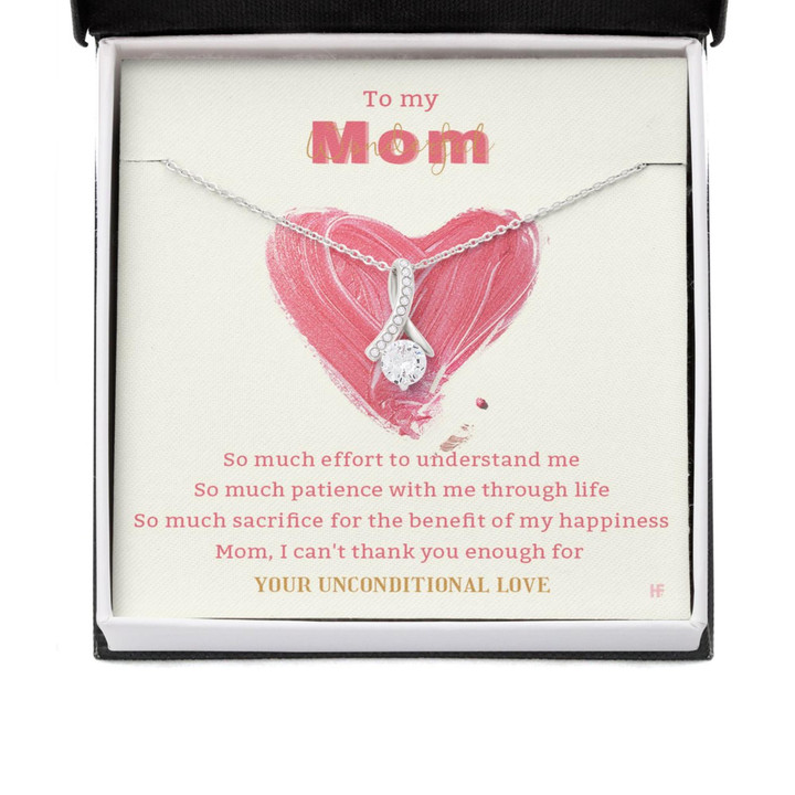 Mom Necklace, Gift For My Wonderful Mom On Mother's Day With Hand Acrylic Jelly Paint Alluring Beauty Necklaces Mother day necklace gift for mom