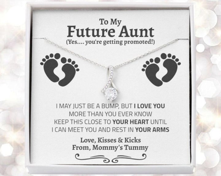 Aunt gift from niece, nephew Aunt Necklace, Sentimental New Auntie Gift, Future Aunt, Reveal To Auntie To Be Gift, Aunt Announcement Promoted To Auntie Necklace