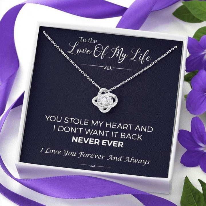 Gifts for her Girlfriend Necklace, Wife Necklace, To The Love Of My Life, You Stole My Heart Necklace Engagement Gift For Girlfriend, Fiance, Future Wife