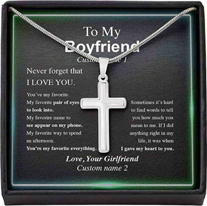 Boyfriend Necklace, Boyfriend Gift From Girlfriend Love Favorite Heart, Necklace Gift, Last Minutes Necklace