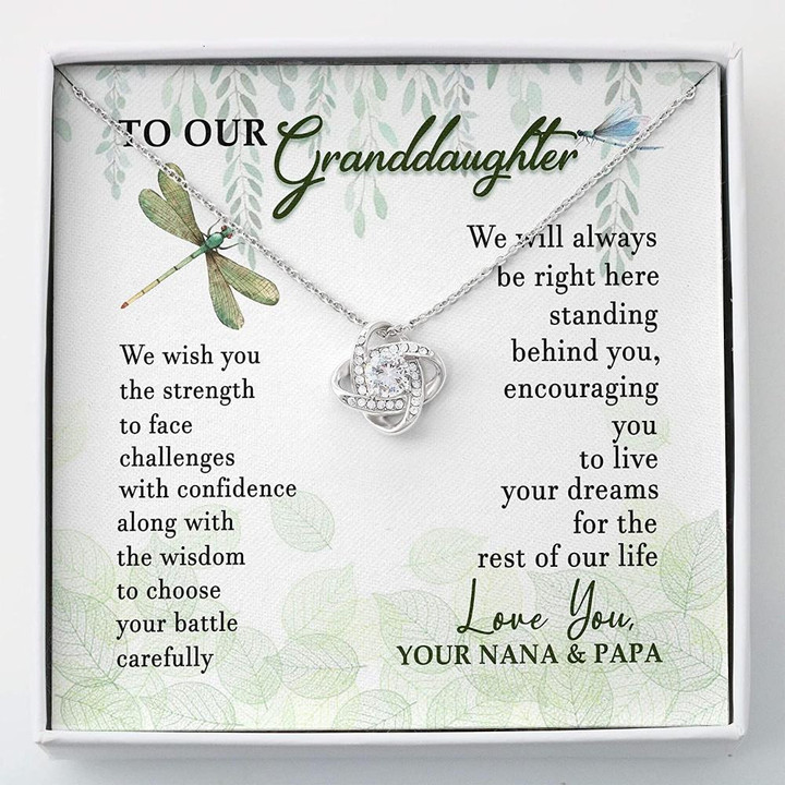 Granddaughter Necklace, To Our Granddaughter Necklace Gift For Granddaughter Gift Message Box Granddaughter Christmas gift