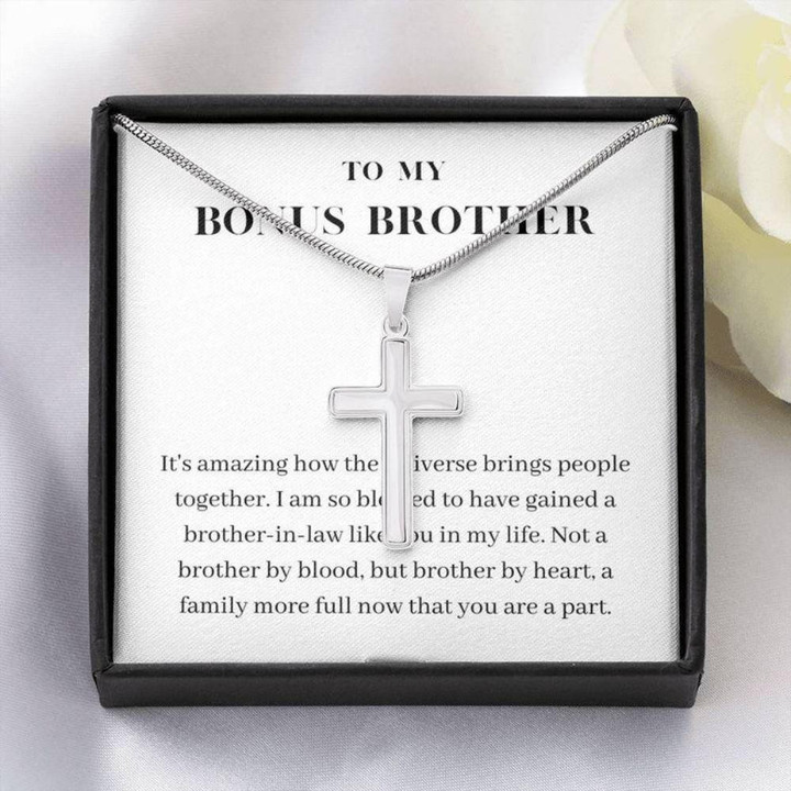 Brother Necklace, Brother In Law Gift Christmas, Bonus Brother, Brother In Law Wedding Gift Necklace Brother Christmas Gift