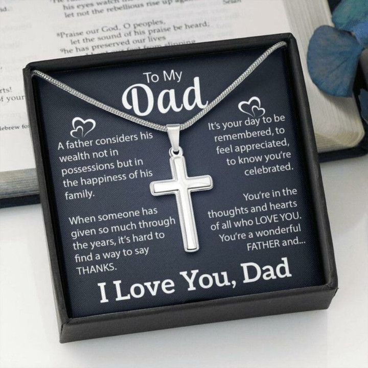 Dad Necklace, Father Necklace, Fathers Day Christian Gift For Dad From Daughter Son Christmas gift for dad