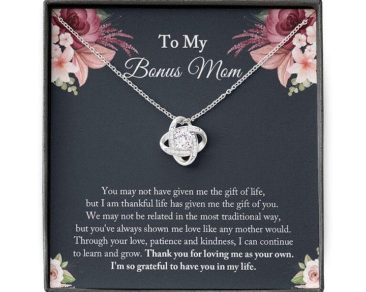Step Mom Necklace, Bonus Mom Necklace, Step Mother Gift From Bride Mother Day Gift for Boyfriend's Mom, Mother In Law