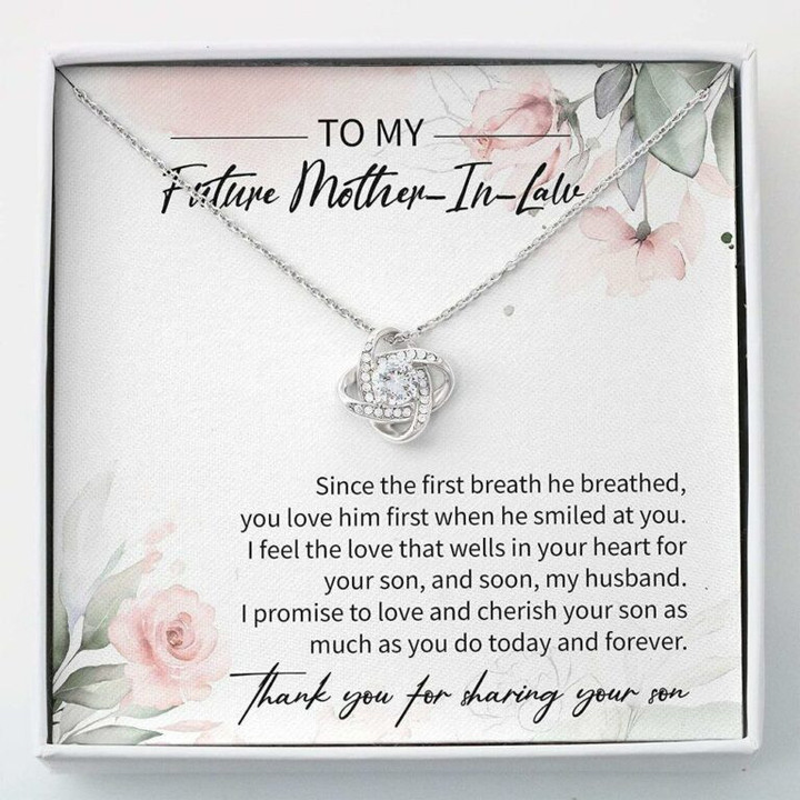 Mother-in-law Necklace, To My Future Mother-in-Law Necklace Love Knots Mother Day Gift for Boyfriend's Mom, Mother In Law