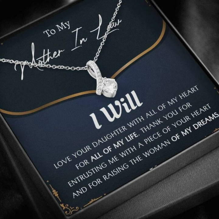 Mother-In-Law Necklace Gift From Son In Law, Future Mother-In-Law Gift Necklace Mother Day Gift for Boyfriend's Mom, Mother In Law