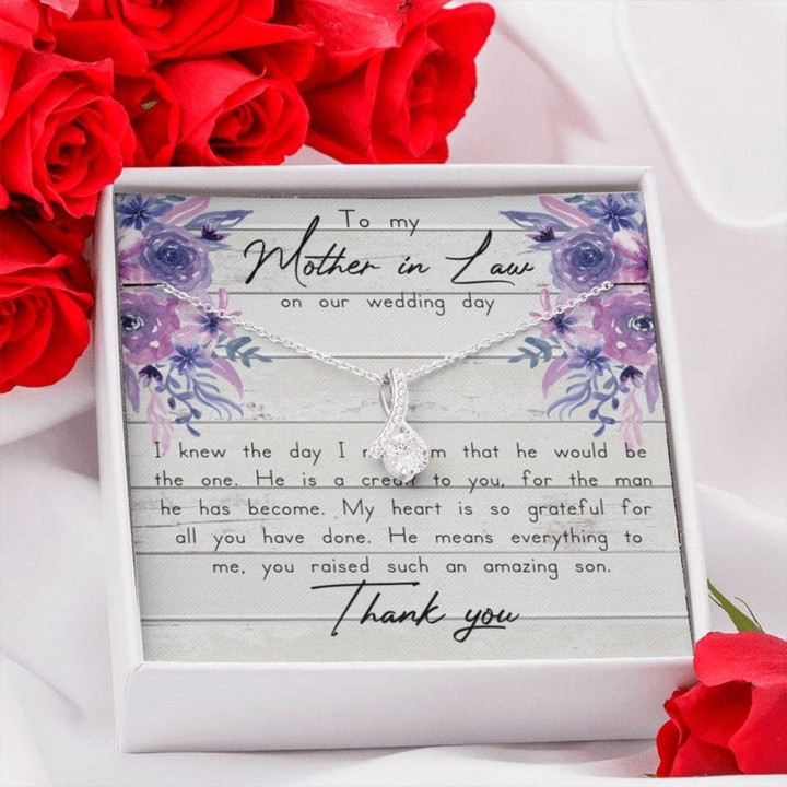 Mother-in-law Necklace, Mother In Law Gift From Bride, Mother In Law Gift On Wedding Day, Wedding Gift To Mother Of The Groom Mother Day Gift for Boyfriend's Mom, Mother In Law