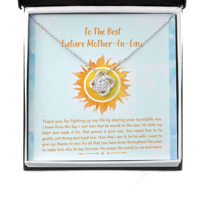 Mother-in-law Necklace, Daughter's Gift Future Mother In Law Love Knot Necklaces Mother Day Gift for Boyfriend's Mom, Mother In Law