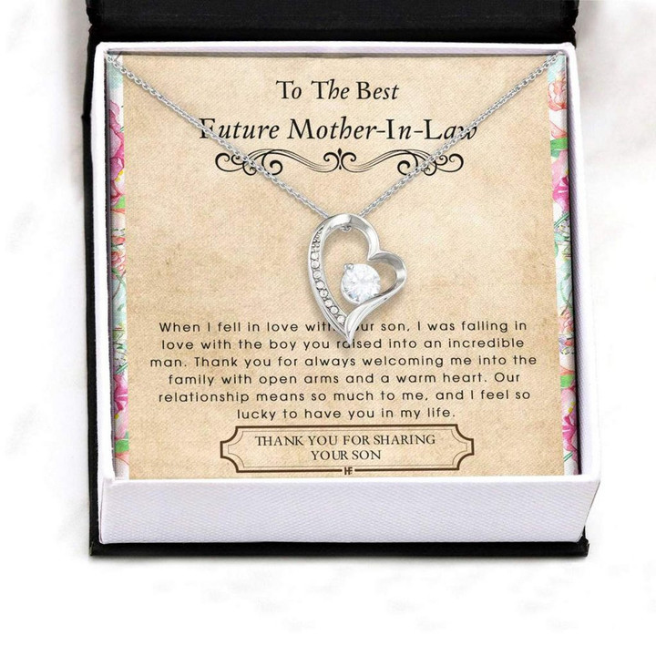 Mother-in-law Necklace, Future Mother In Law Necklace: Gift For Mother's Day From Future Daughter, Forever Love Necklaces Mother Day Gift for Boyfriend's Mom, Mother In Law