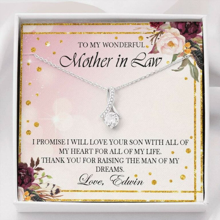 Mother-in-law Necklace, Sentimental Mother In Law Gift, Cute Mother In Law Gifts Christmas, Gift For Mother In Law Birthday, Best Mother In Law Gift Mother Day Gift for Boyfriend's Mom, Mother In Law