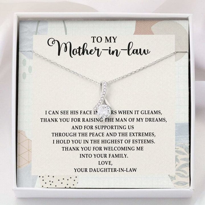 Mother-in-law Necklace, Daughter's Gift Future Mother In Law Artisan Cross Necklaces Mother Day Gift for Boyfriend's Mom, Mother In Law