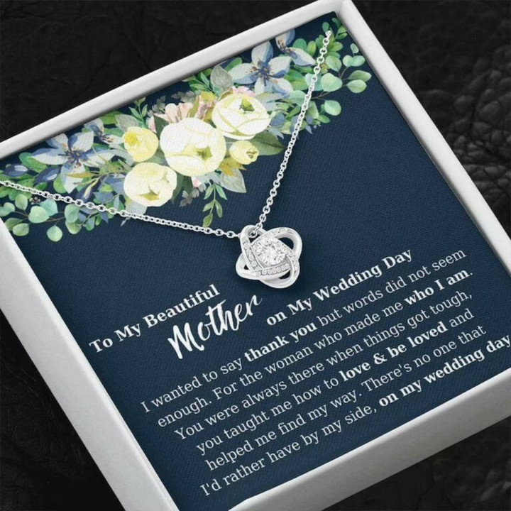 Mom Necklace, Wedding Necklace For Mom, Wedding Gift For My Mom, Mother Gift On My Wedding Day Mother Day Gift for Boyfriend's Mom, Mother In Law