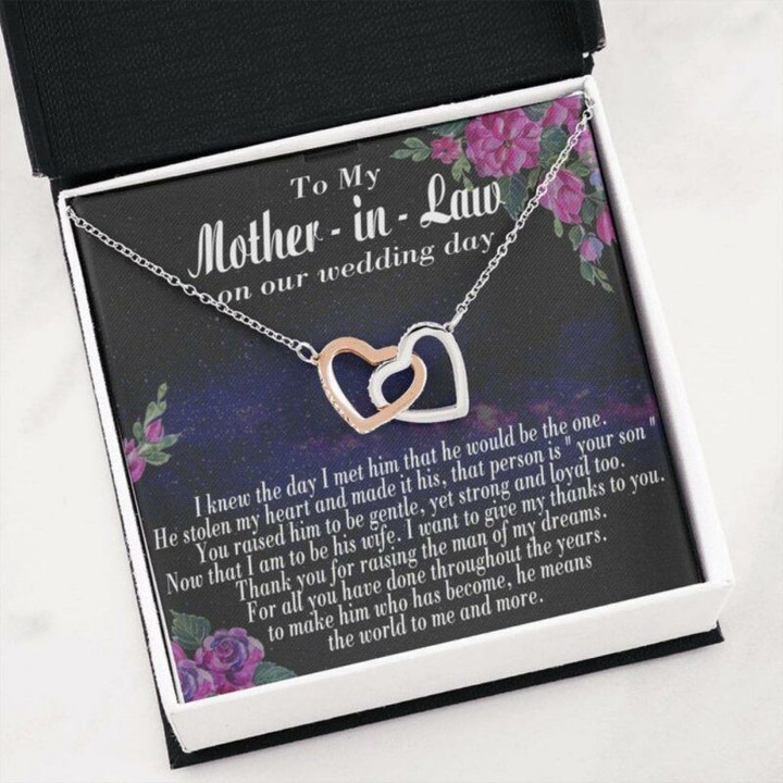 Mother-in-law Necklace, Future Mother In Law Necklace: Alluring Beauty Necklaces Gift For Mother's Day From Future Son, Heartfelt Message Card Mother Day Gift for Boyfriend's Mom, Mother In Law