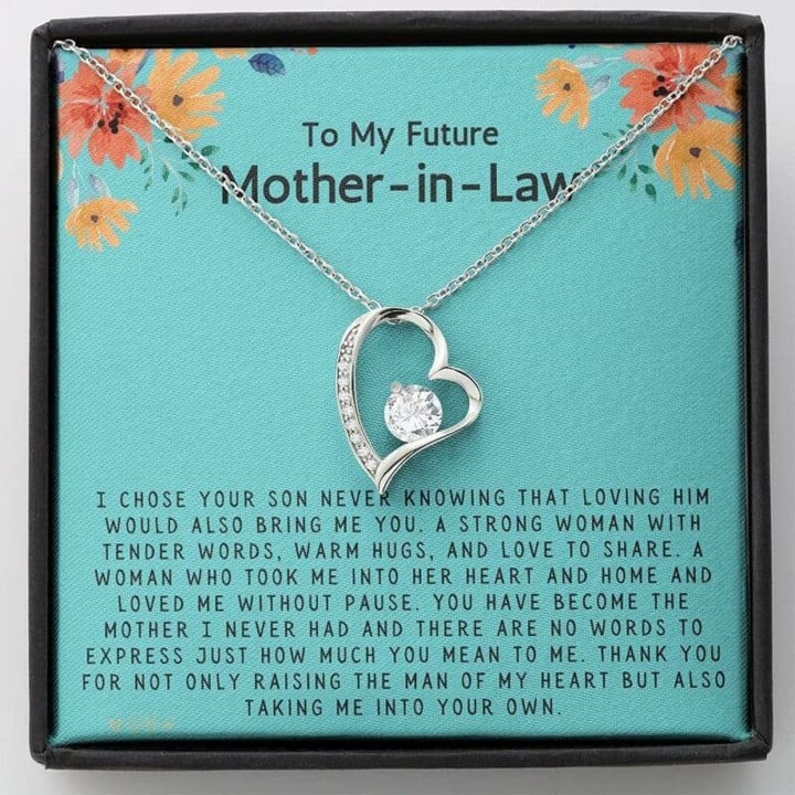 Mother in law Necklace, Future Mother In Law Necklace Gift From Bride On Wedding, Mother's Day Mother Day Gift for Boyfriend's Mom, Mother In Law