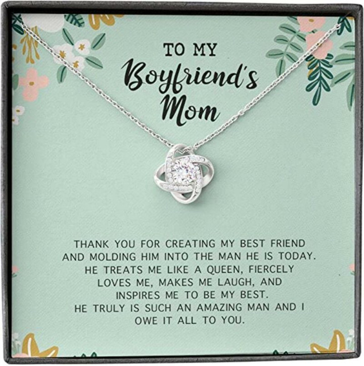 Mother in law Necklace, Boyfriend's Mom Necklace, Presents For Mother Gifts, Thank Queen Owe Mother Day Gift for Boyfriend's Mom, Mother In Law