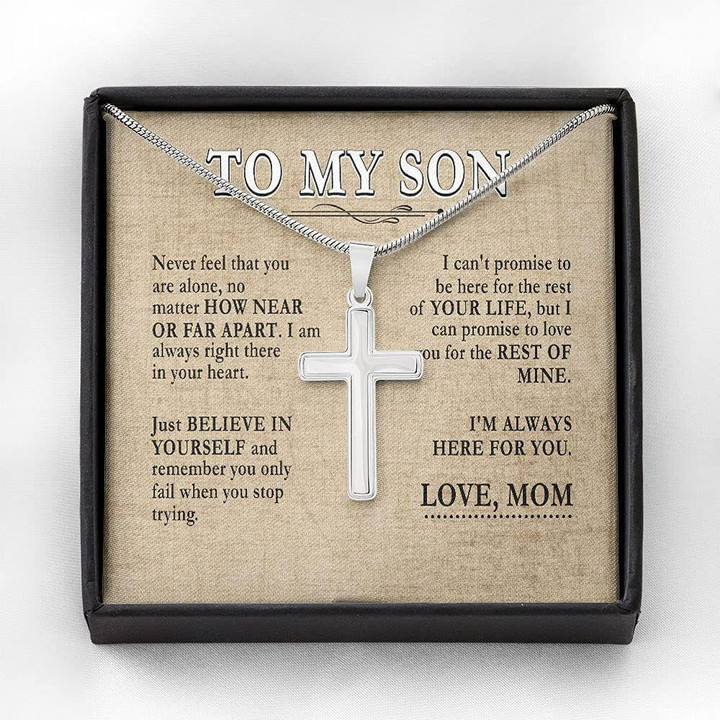 Son Necklace, To My Son Cross Necklace, Gift For From Mom Mother