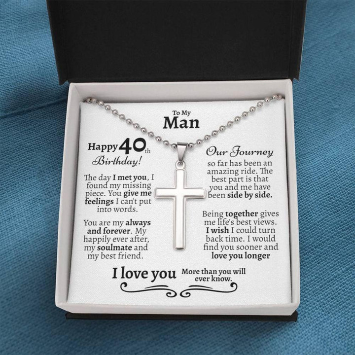 Husband Necklace gift, 40th Birthday Necklace Gift For Him, Husband 40th Birthday Necklace Gift, Gift For Him 40th Birthday