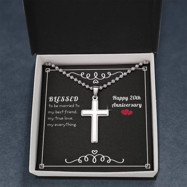 Husband Necklace gift, To My Husband Necklace gift Gift  Blessed 20th Anniversary Necklace