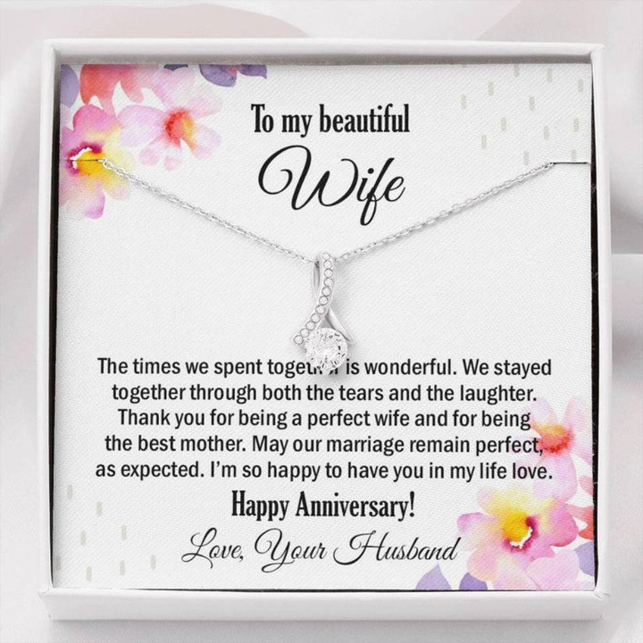 Wife Necklace gift, To My Wife Anniversary Necklace Gift, Gift For Wife, Anniversary Necklace For Wife From Husband, Wife Gift