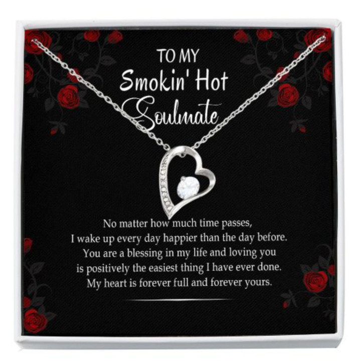 Wife Necklace gift, To My Smokin Hot Soulmate Necklace, Gift For Soulmate