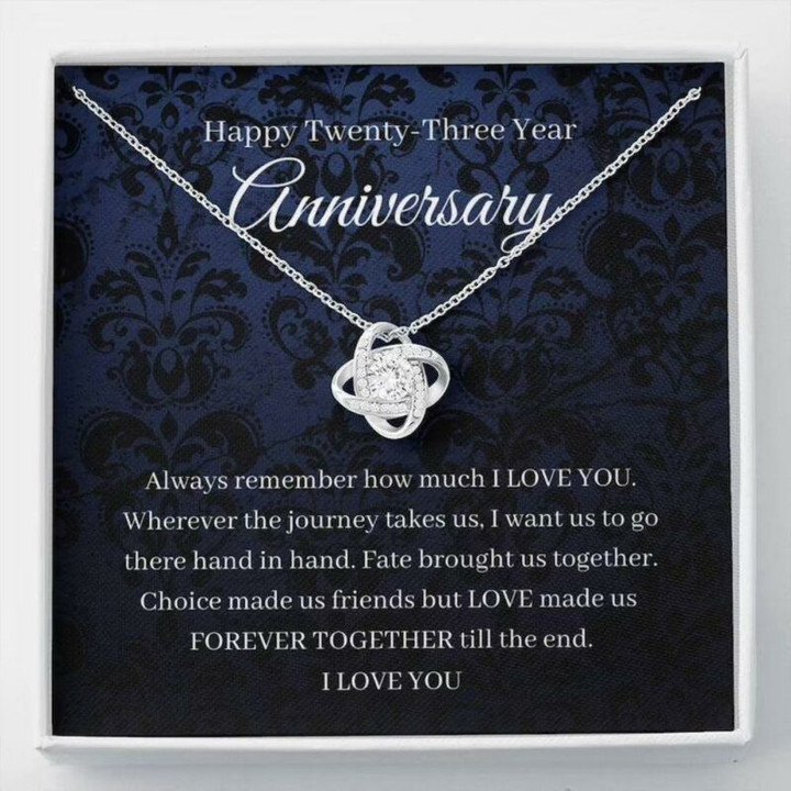Wife Necklace gift, 23rd Wedding Anniversary Necklace Gift For Wife Air Anniversary Twenty Third