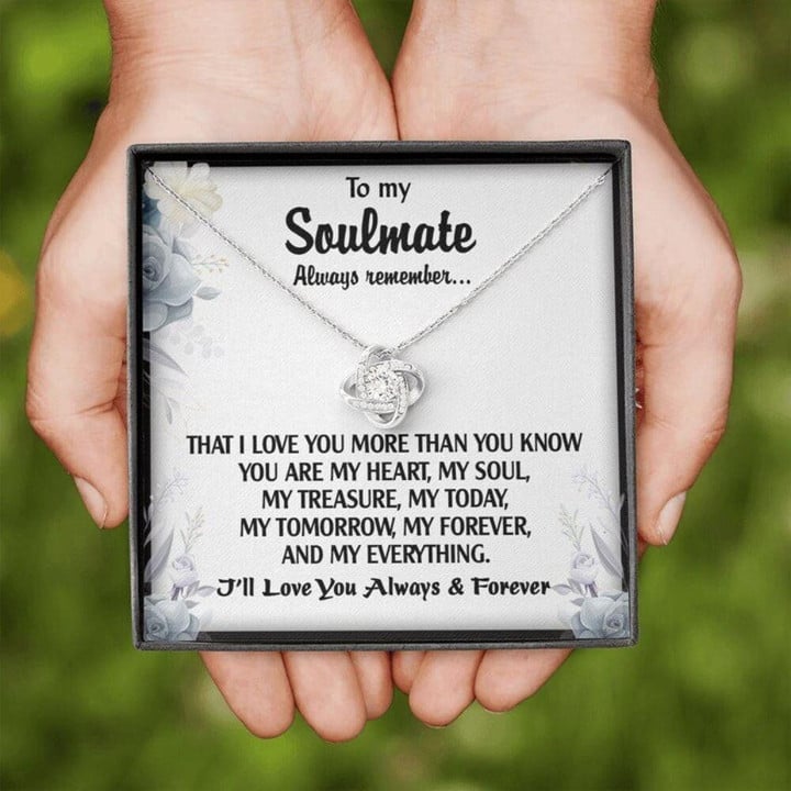 Wife Necklace gift, To My Soulmate Necklace, Meaningful Gift For Her, Long Distance Relationship Gift