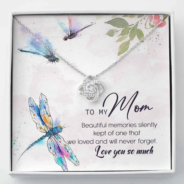 Mom Necklace Gift, Necklace For Mom  To My Mom Necklace Gift Love Knot Necklace