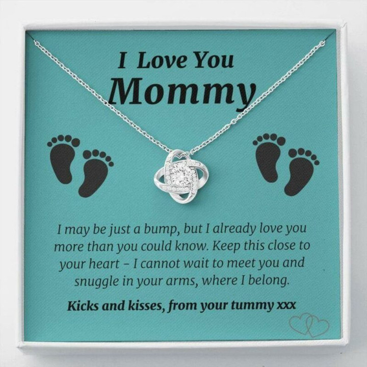 Mom Necklace Gift, Personalized Necklace New Mummy Gift, Gift For Mom To Be, Baby Bump, New Mum