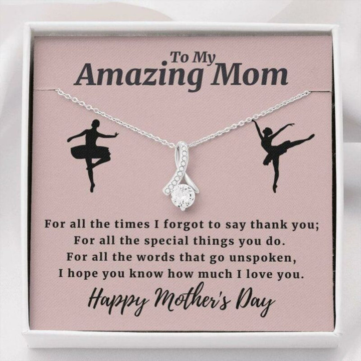 Mom Necklace Gift, Dance Lover Mom Necklace Gift, Ballet Mom Gifts, Gift For Mom, Necklace For Mom